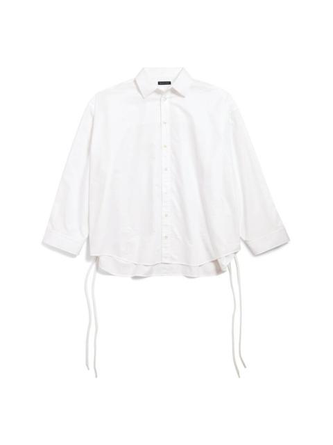 Women's Lace-up Shirt in White