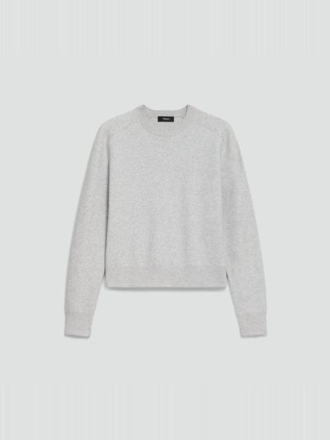 Cropped Crewneck Sweater in Light Bilen