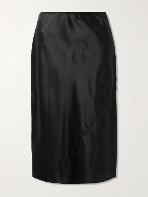 Stretch-silk satin skirt
