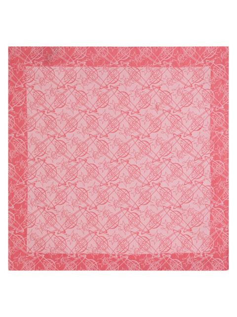 Vivienne Westwood Graffiti Logo-monogrammed Silk and Cotton-blend Scarf