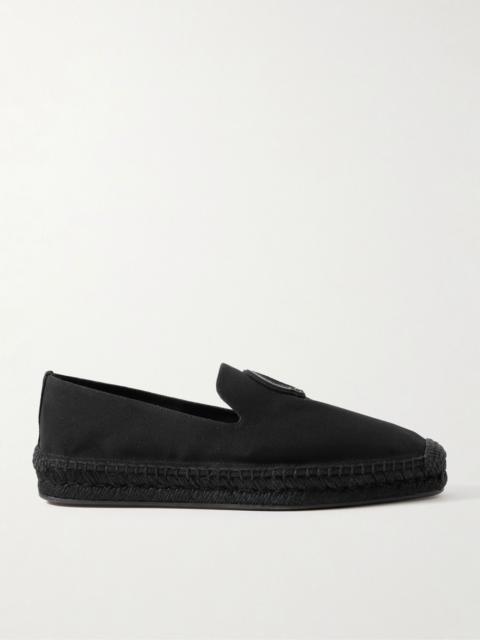 Nanou Logo-Appliquéd Canvas Espadrilles Black