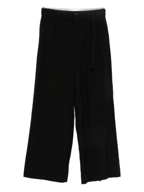 belted-waist trousers