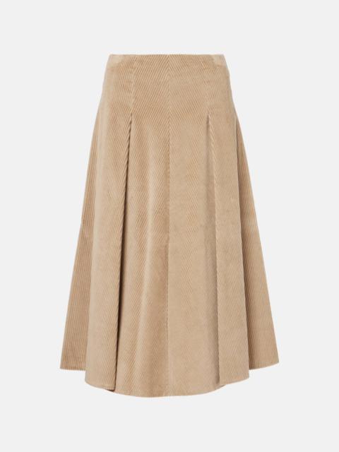 Cotton midi skirt