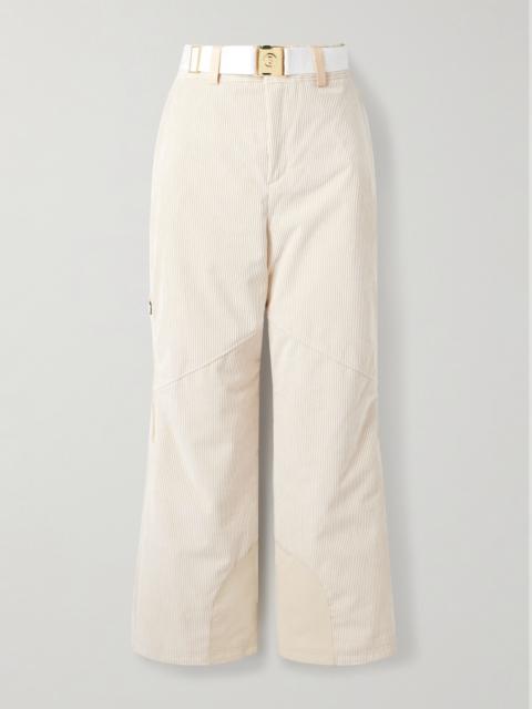 Belted Panelled Corduroy, Twill And Canvas Ski Pants