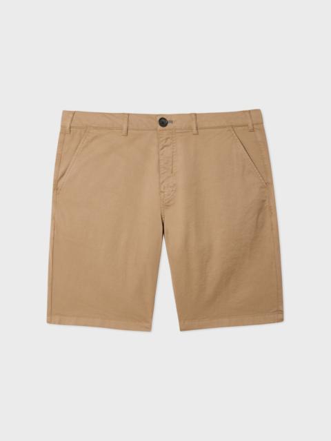 Light Tan Organic Cotton-Twill Shorts