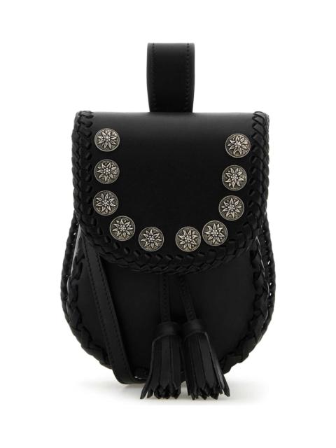 Black Leather Crossbody Bag