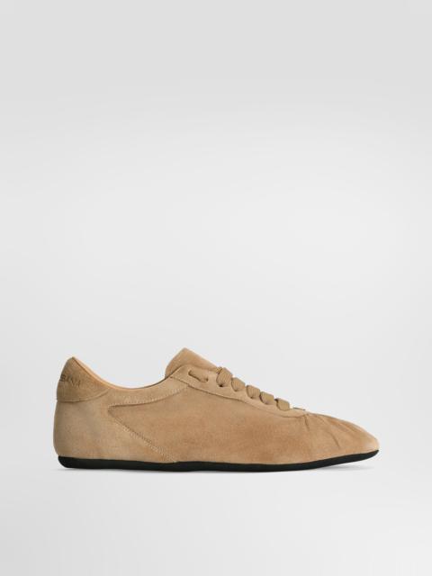 Soft ballet sneakers in split calfskin