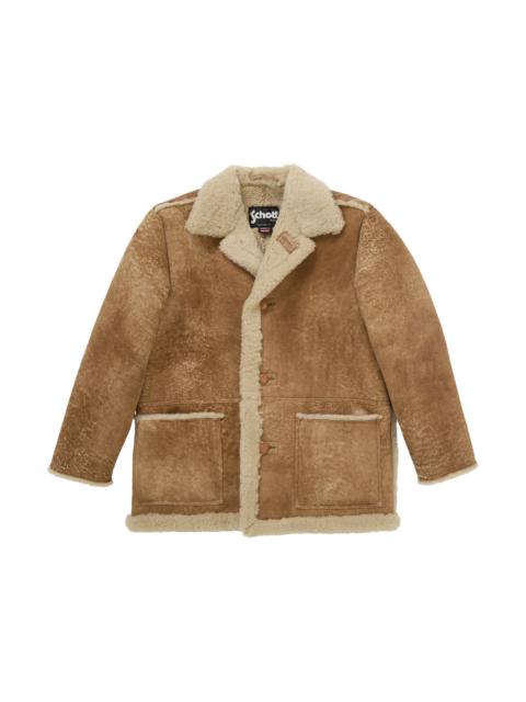 Supreme Schott Shearling Coat Tan