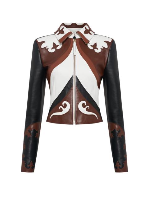 Albie Western Jacket in Multi Nappa Leather