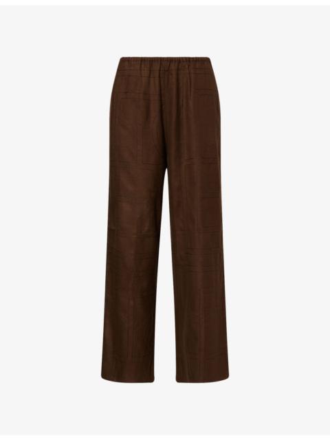 Monogram Wide-Leg Woven Pyjama Bottoms