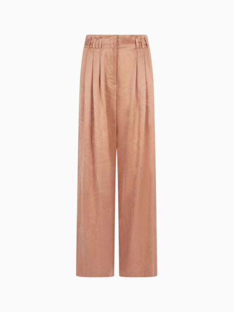 WIDE-LEG VISCOSE AND CUPRO TROUSERS