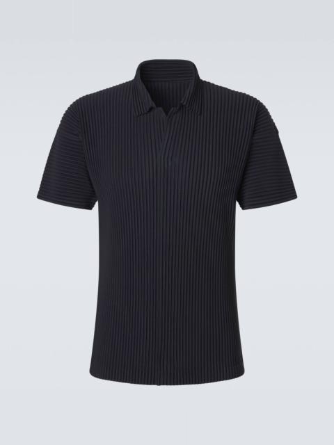 Basics pleated polo shirt