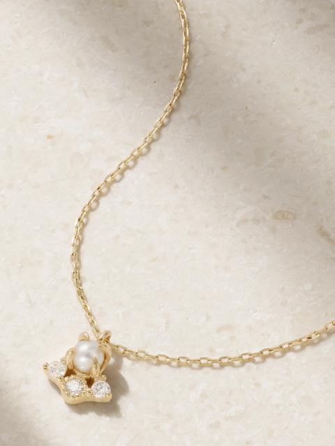 The Little Things 14-karat Gold, Diamond And Pearl Necklace