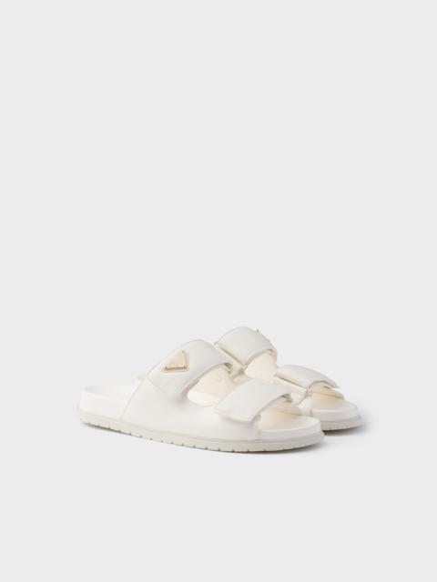 Nappa leather slides