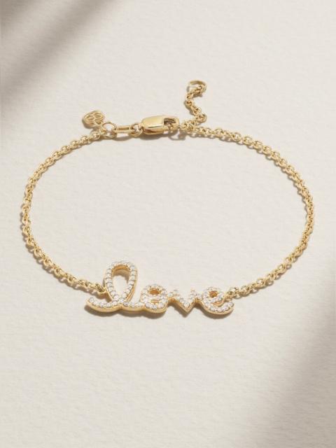 Love Medium 14-karat Gold Diamond Bracelet
