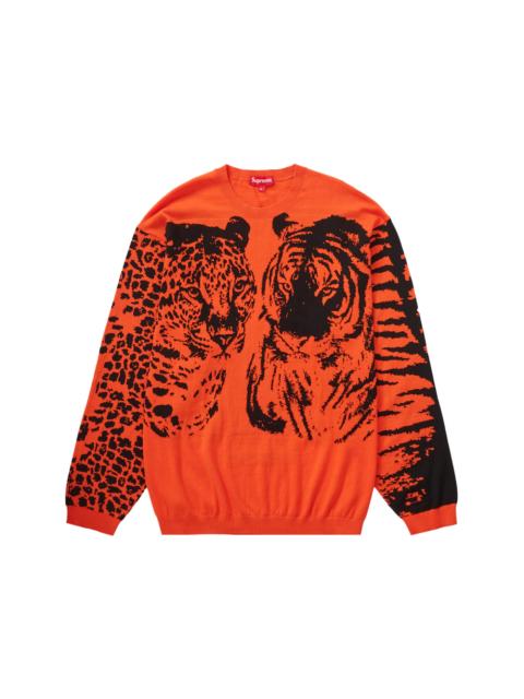 Supreme Big Cats Jacquard L/S Top Orange
