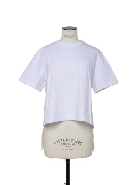 Nylon Twill Mix Cotton Jersey T-Shirt