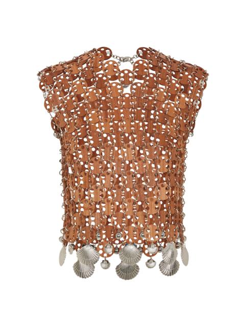 Wood Chainmail Top brown
