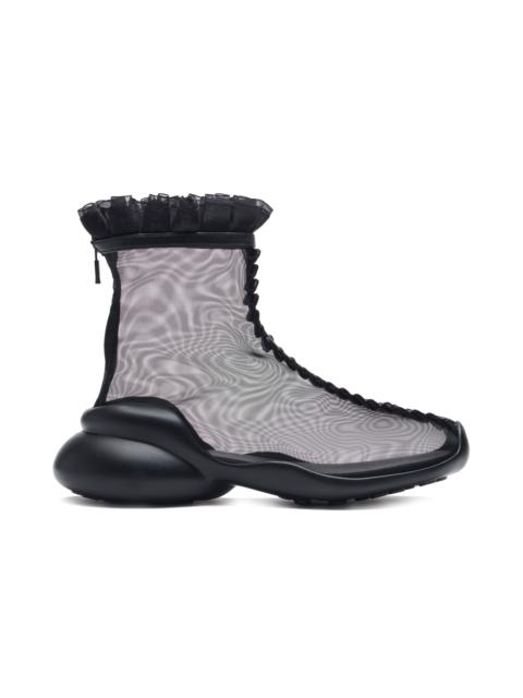 BLACK MESH RUFL BOOTS
