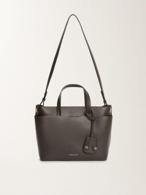 Large grained leather handbag