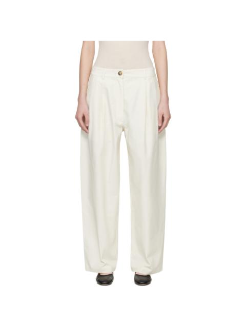 White Technical Tailored Trousers