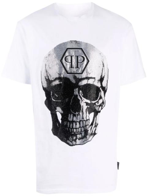 gem-embellished skull logo-graphic T-shirt