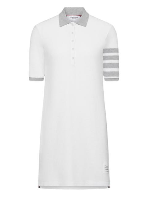 textured pique 4-bar mini polo dress