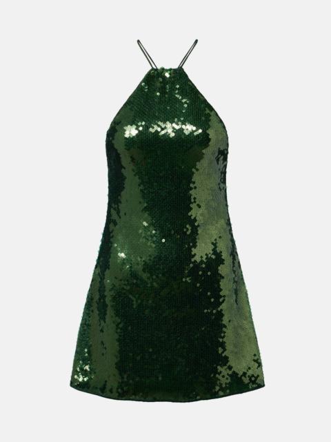 Marylin sequined halterneck minidress