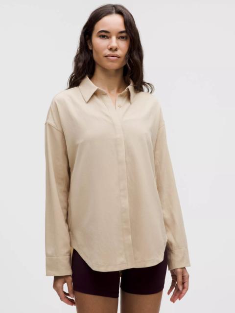 Long Button-Front Shirt