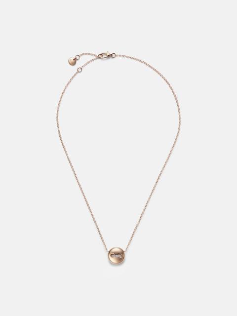 Pom Pom Dot 18kt rose gold pendant necklace with turquoise and diamonds