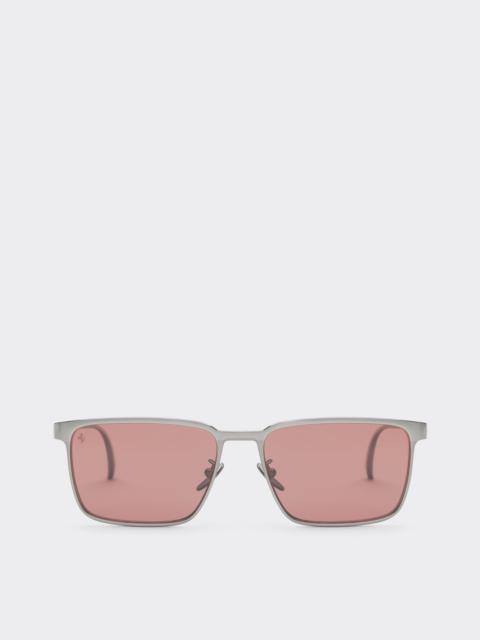 Ferrari sunglasses in gunmetalmetal with red polarized lenses