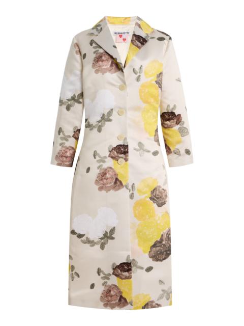 Elle Floral Satin Coat multi