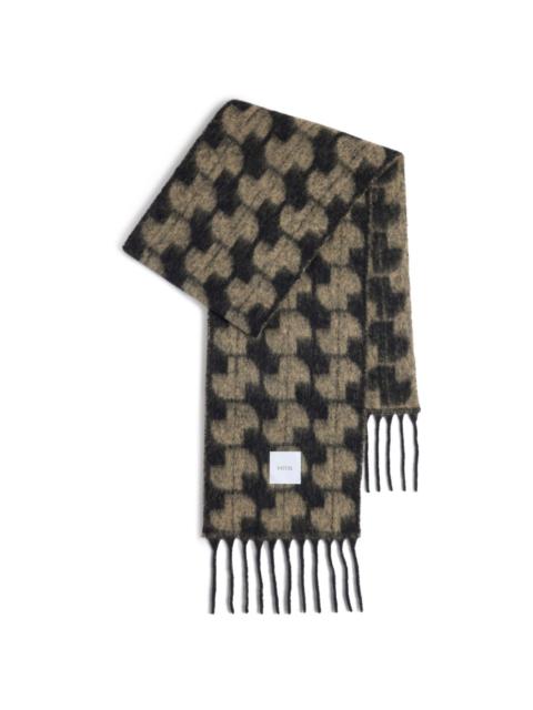 logo-patch alpaca scarf