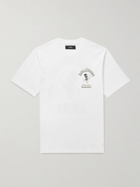 Magic Man Logo-Print Cotton-Jersey T-Shirt White