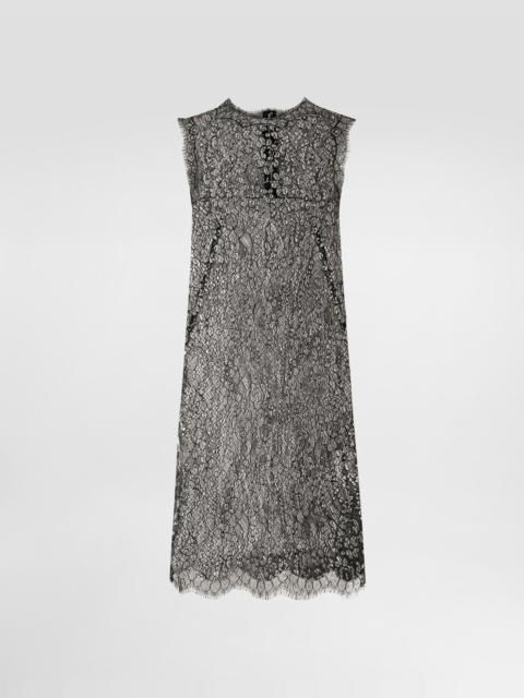 Lamé lace dress