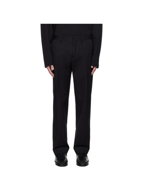 Black Button Tab Trousers
