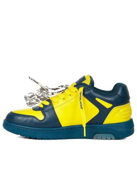 Off-White Out Of Office Zip Tie Sneakers 'Yellow Navy' OMIA189R21LEA0014518