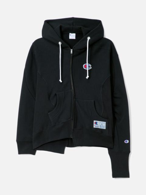 UNDERCOVER X CHAMPION UC2E1802-1 CURVED ZIP-UP HOODIE