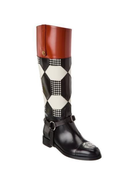 Knee-high optical print boot