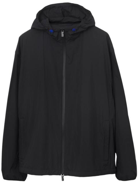 EKD-embroidered hooded lightweight jacket