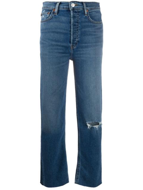 ripped stonewashed jeans