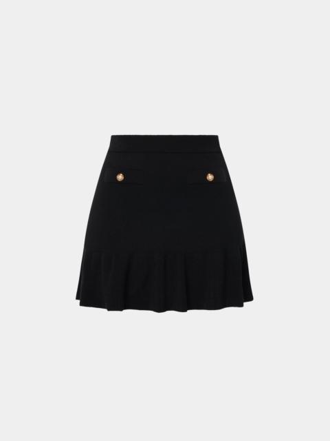 COTTON AND CASHMERE BLEND MINI SKIRT