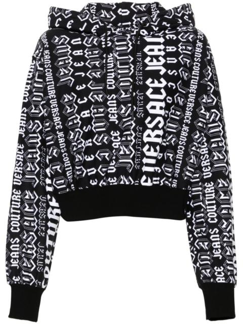 logo-print cotton hoodie