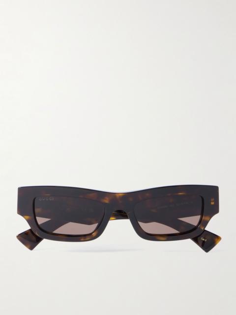 Rectangular-Frame Tortoiseshell Acetate Sunglasses Tortoiseshell