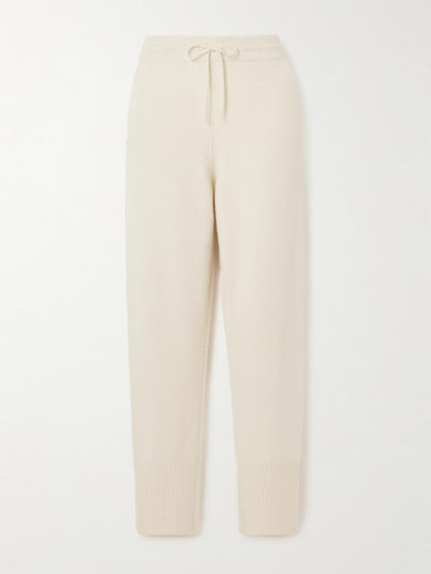 Embroidered Cashmere Track Pants