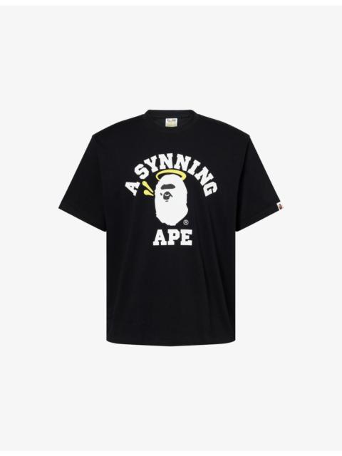 BAPE x Spotify x Syna College Relaxed-Fit Cotton-Jersey T-Shirt
