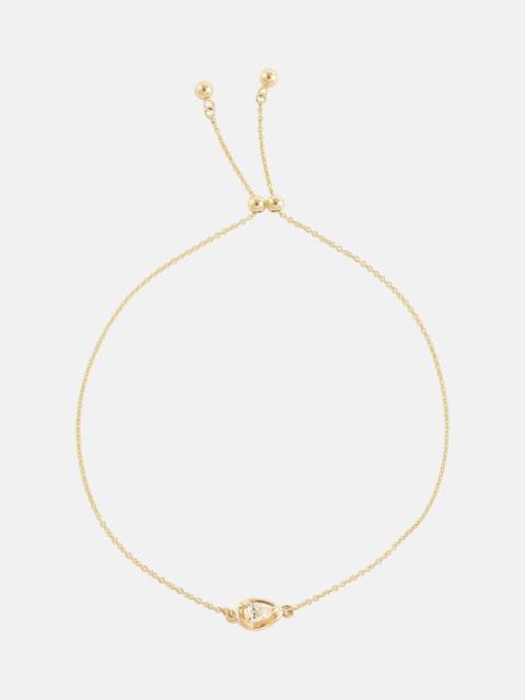 Birthstone Bonbon 14kt gold bracelet with diamond