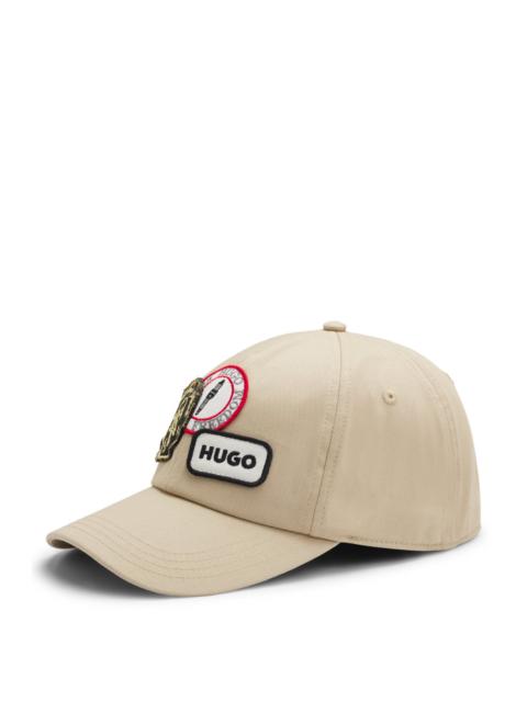 COTTON-TWILL CAP WITH LOGO-PATCH DETAILING