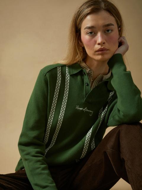 STRIPE KNITTED RUGBY SHIRT