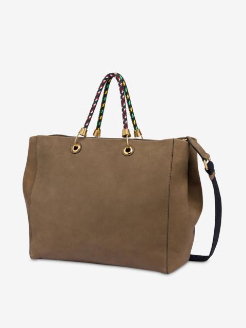BRAIDED CORD SUEDE SHOPPER